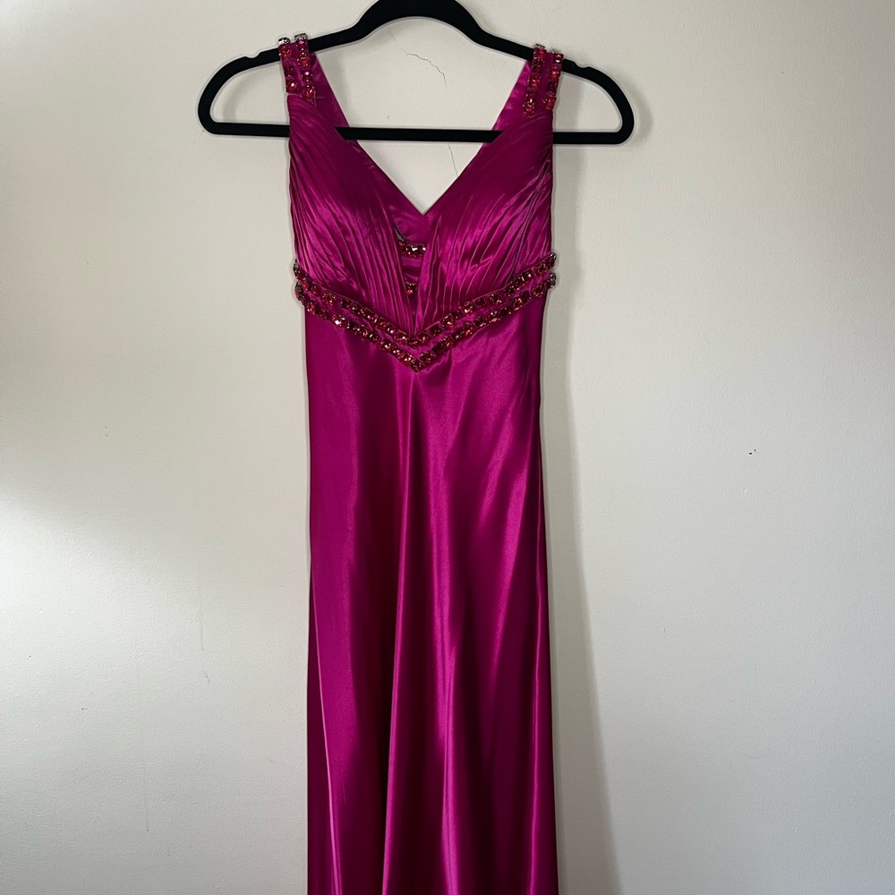 Pink Prom Dress | Jeweled Formal Dress
